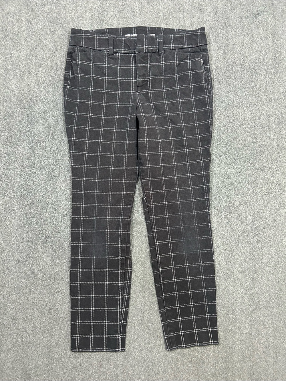 Old Navy High Rise Pixie Ankle Windowpane Plaid Pants